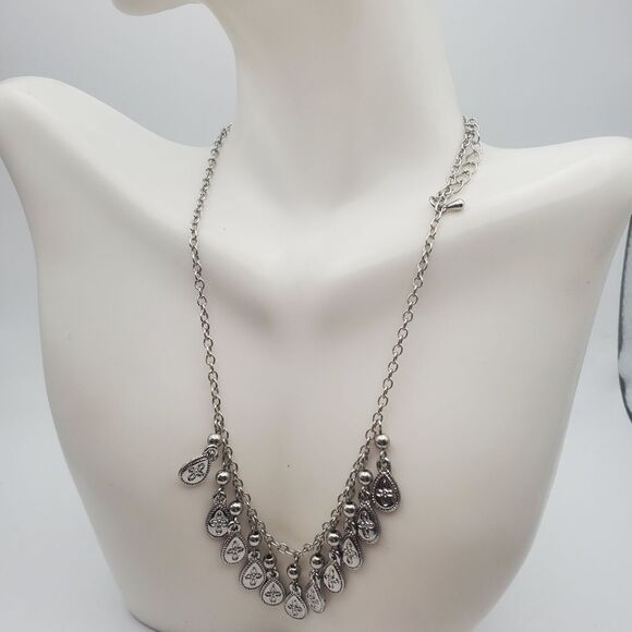 Celtic cross dangle‎ charm necklace silver toned - Picture 3 of 3